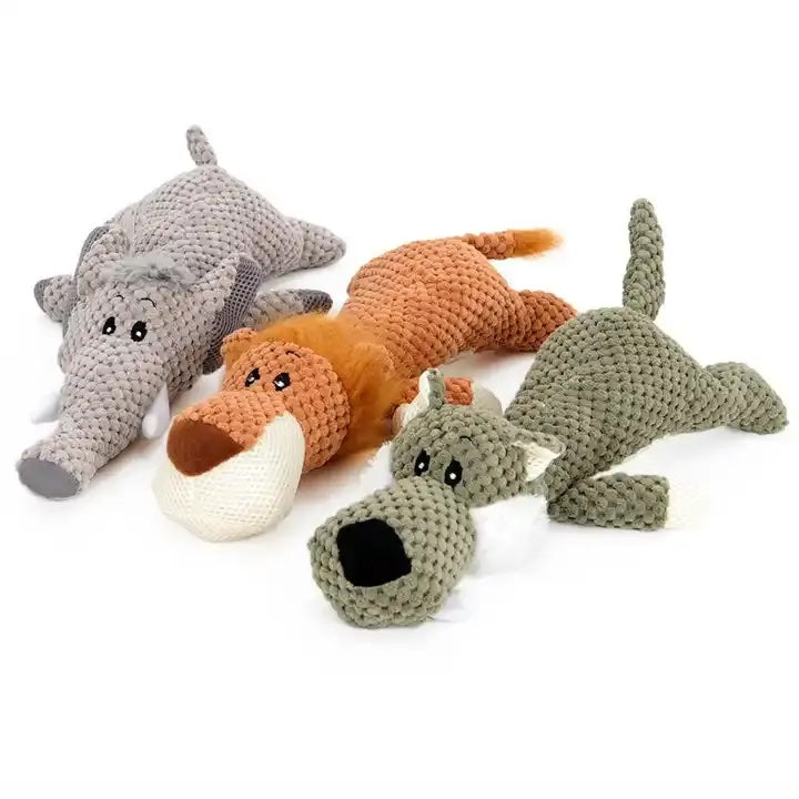 Jouet en peluche doux pour chien, jouet à rapporter avec couineur