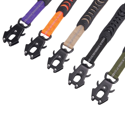 Hundeleine, Ruckdämpfer taktisch Bungee Nylon, elastisch, 135-190cm, Autogurt