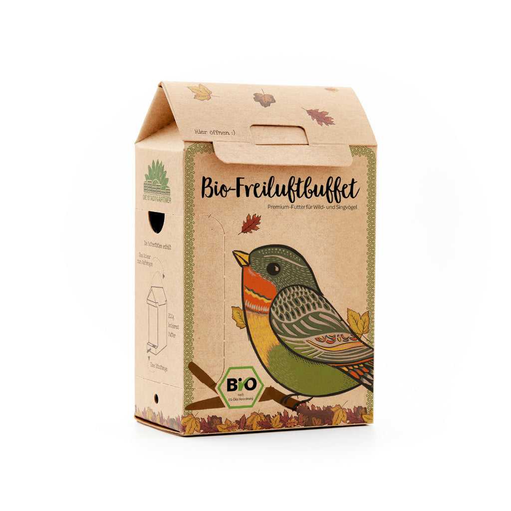 Buffet bio en plein air pour oiseaux