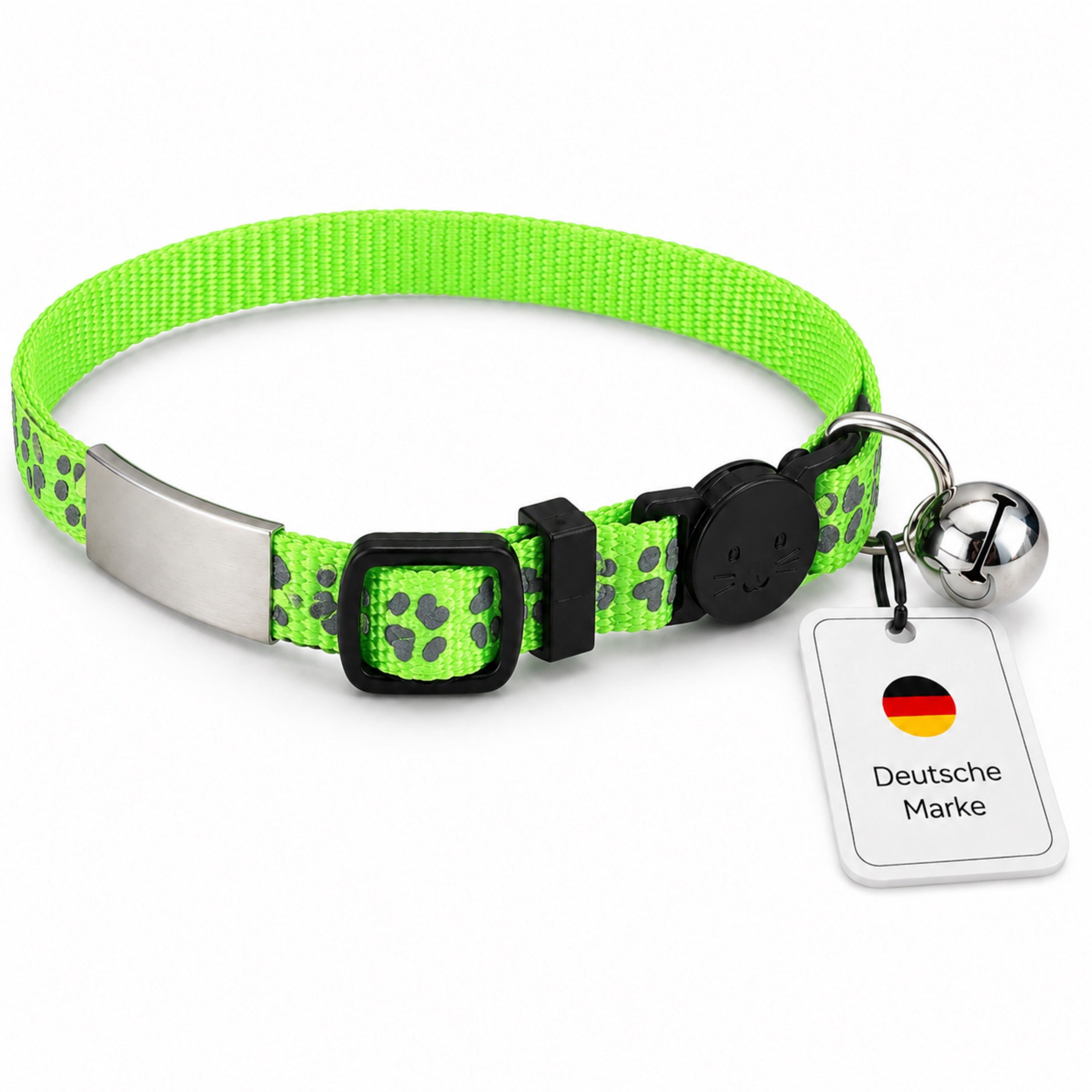 Katzenhalsband mit Name und Telefonnummer graviert