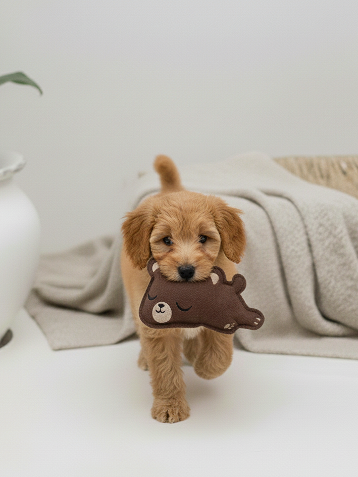 BUDDY. Jouet pour chien en cuir « Petit ours »