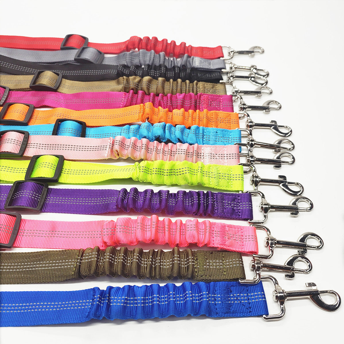 Ceinture de sécurité chien voiture extensible avec mousqueton pivotant, 74cm