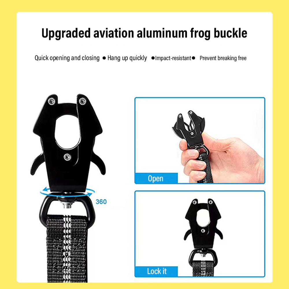 Hundeleine, Ruckdämpfer taktisch Bungee Nylon, elastisch, 135-190cm, Autogurt