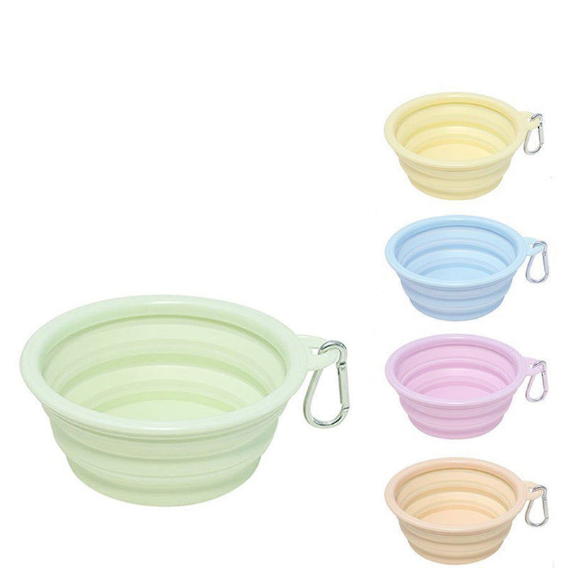 Hundenapf faltbar Silikon · Reisenapf Pastell · BPA-frei · Karabiner · Camping 350/ 1000ml