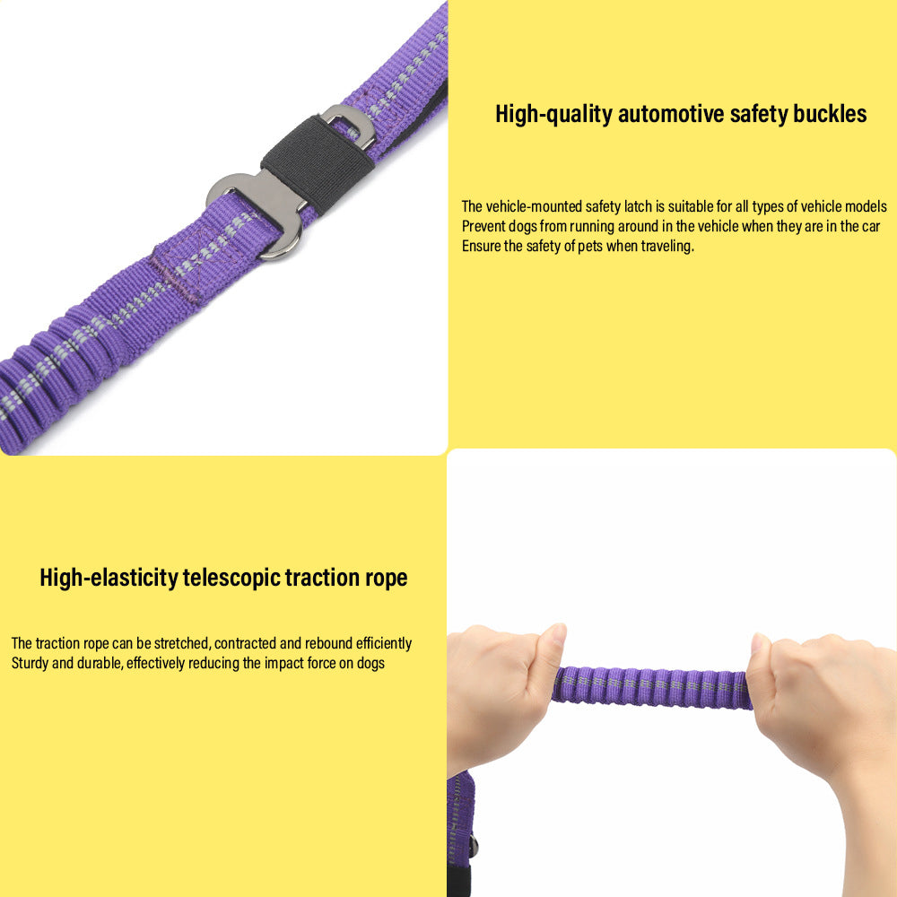 Hundeleine, Ruckdämpfer taktisch Bungee Nylon, elastisch, 135-190cm, Autogurt