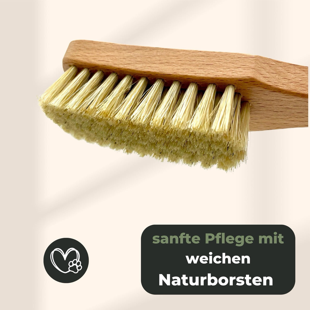 Brosse pour chat et chien à poils courts avec poils naturels doux