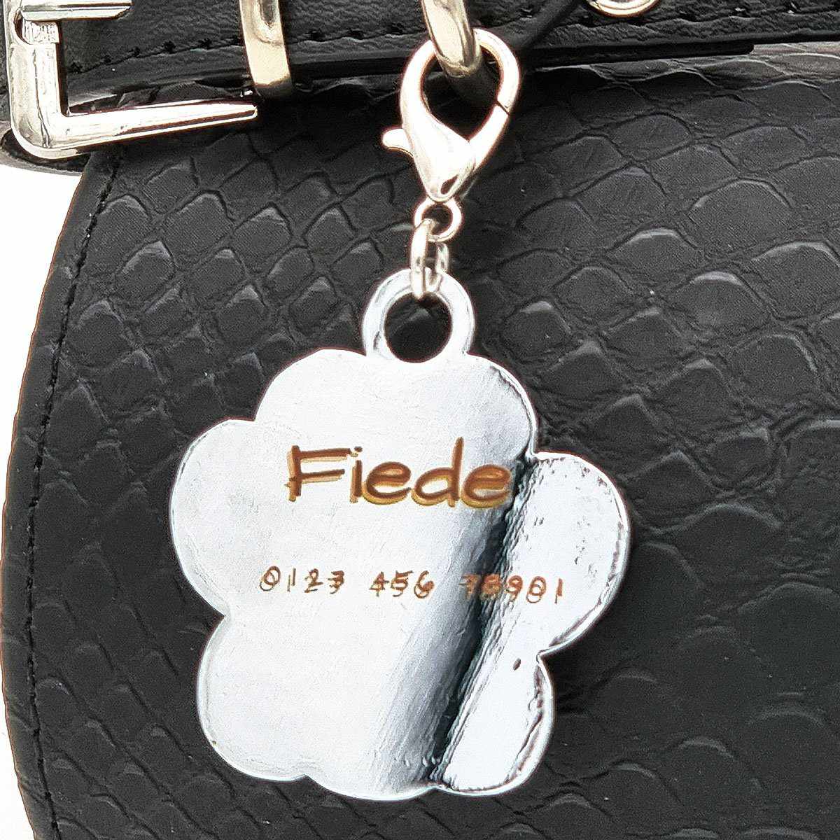 Médaille personnalisée en forme de patte – Plaque en métal avec gravure gratuite pour chiens et chats – Couleurs pailletées, différentes tailles et designs