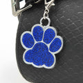 Personalized Paw Print Dog Tag – Metal Tag with Free Engraving for Dogs & Cats – Glittery Colors, Various Sizes and Designs