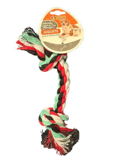 Dog Toy Chew Toy Tug Toy Rope Cotton Knot 23cm Colorful Robust