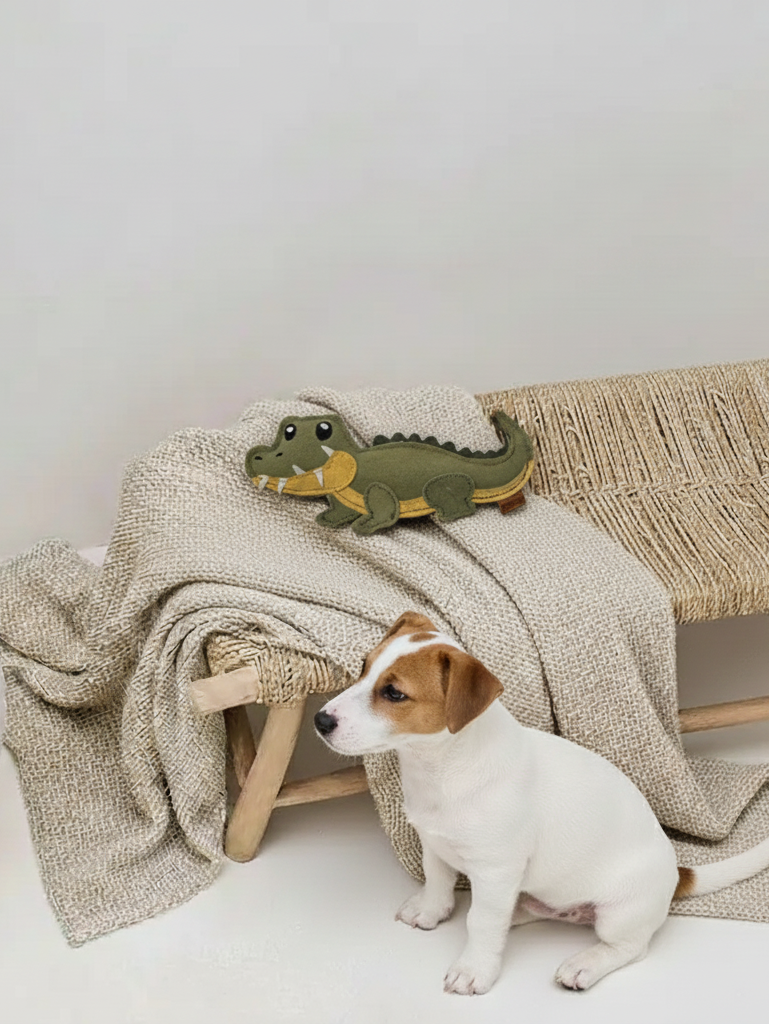 BUDDY. Jouet pour chien en cuir « petit crocodile »