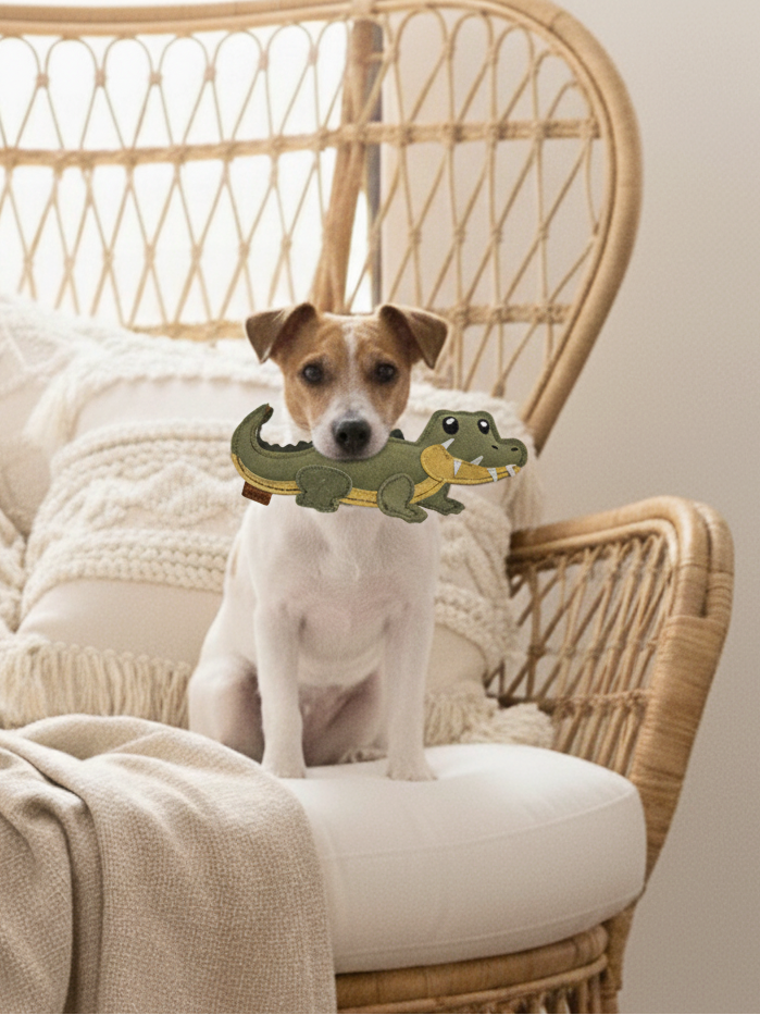 BUDDY. Jouet pour chien en cuir « petit crocodile »