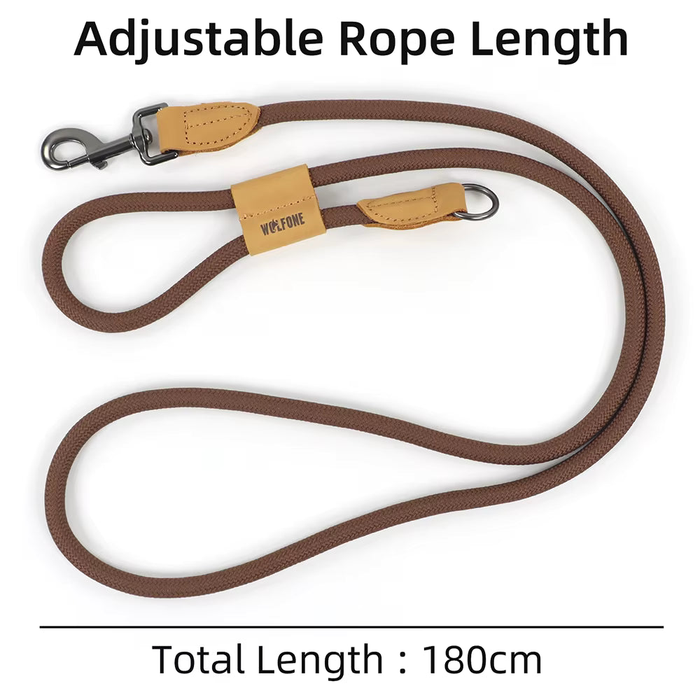 Hundeleine beige 180cm Länge – robust, angenehm in der Hand und ideal für den Alltag