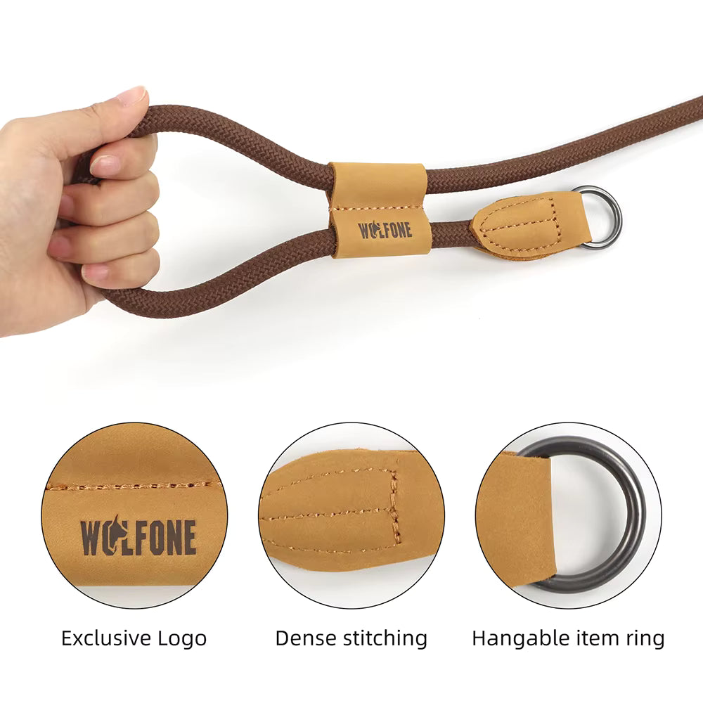Hundeleine beige 180cm Länge – robust, angenehm in der Hand und ideal für den Alltag