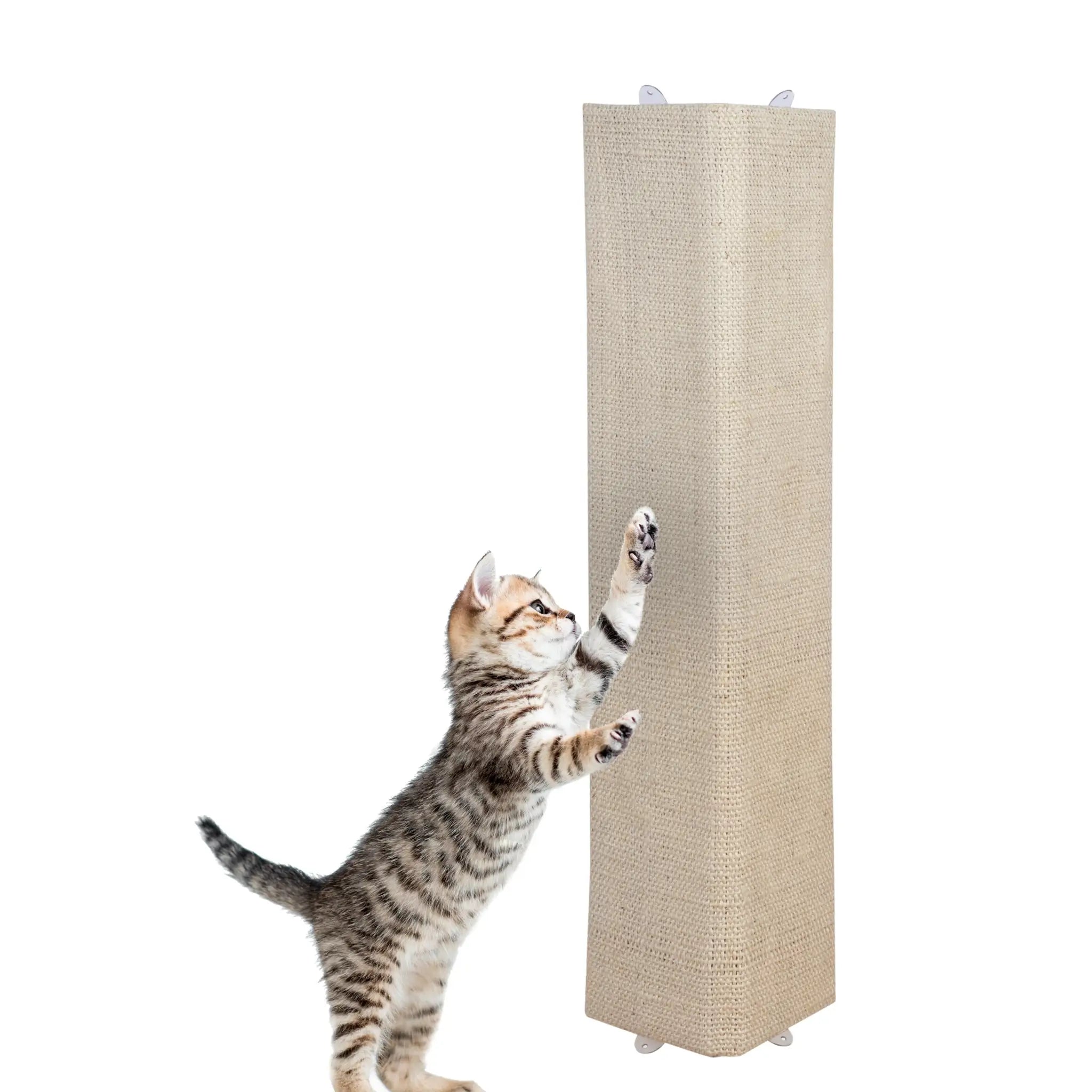 Griffoir Tapis à griffer mural 80x28 cm Griffoir d'angle Arbre à chat Sisal