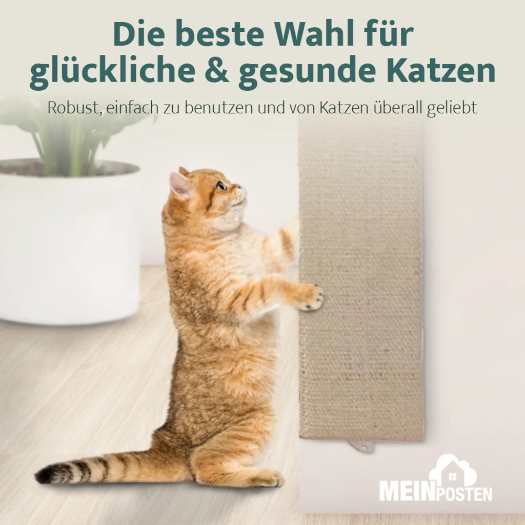 Scratching Board Scratch Mat for Wall 80x28 cm Corner Scratching Board Scratching Post Cat Sisal