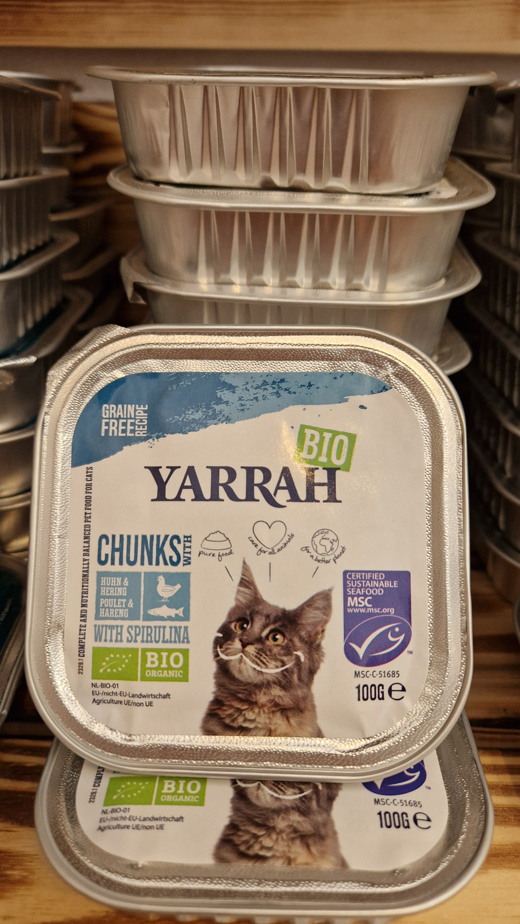 Morceaux de poisson pour chat 100g