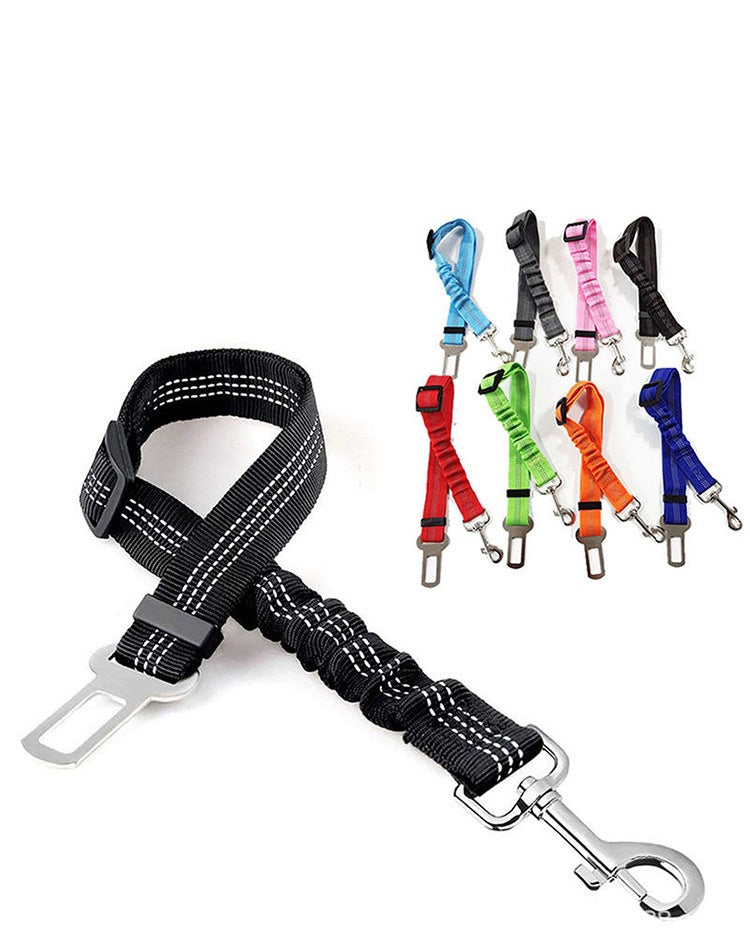 Ceinture de sécurité chien voiture extensible avec mousqueton pivotant, 74cm